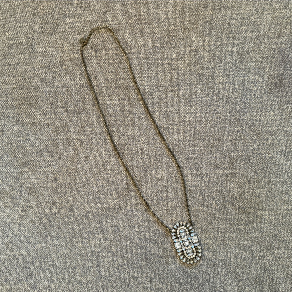 WHBM Elegant Gold and Crystal Necklace